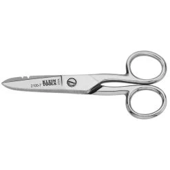 Klein Tools Electrician's Scissors, Nickel Plated, Model 21007