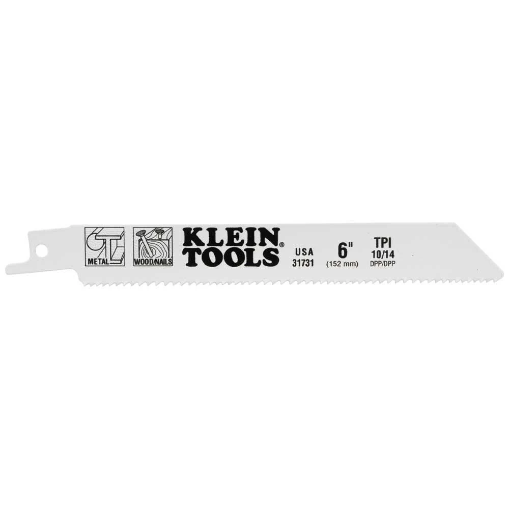 Klein Tools 6-Inch Reciprocating Saw Blades, 10/14 TPI, 5-Pack, Model 31731* - Image 3
