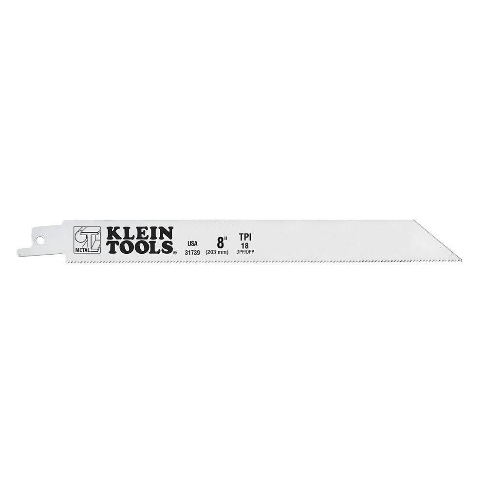 Klein Tools Reciprocating Saw Blades, 18 TPI, 8-Inch, 5-Pack, Model 31739*