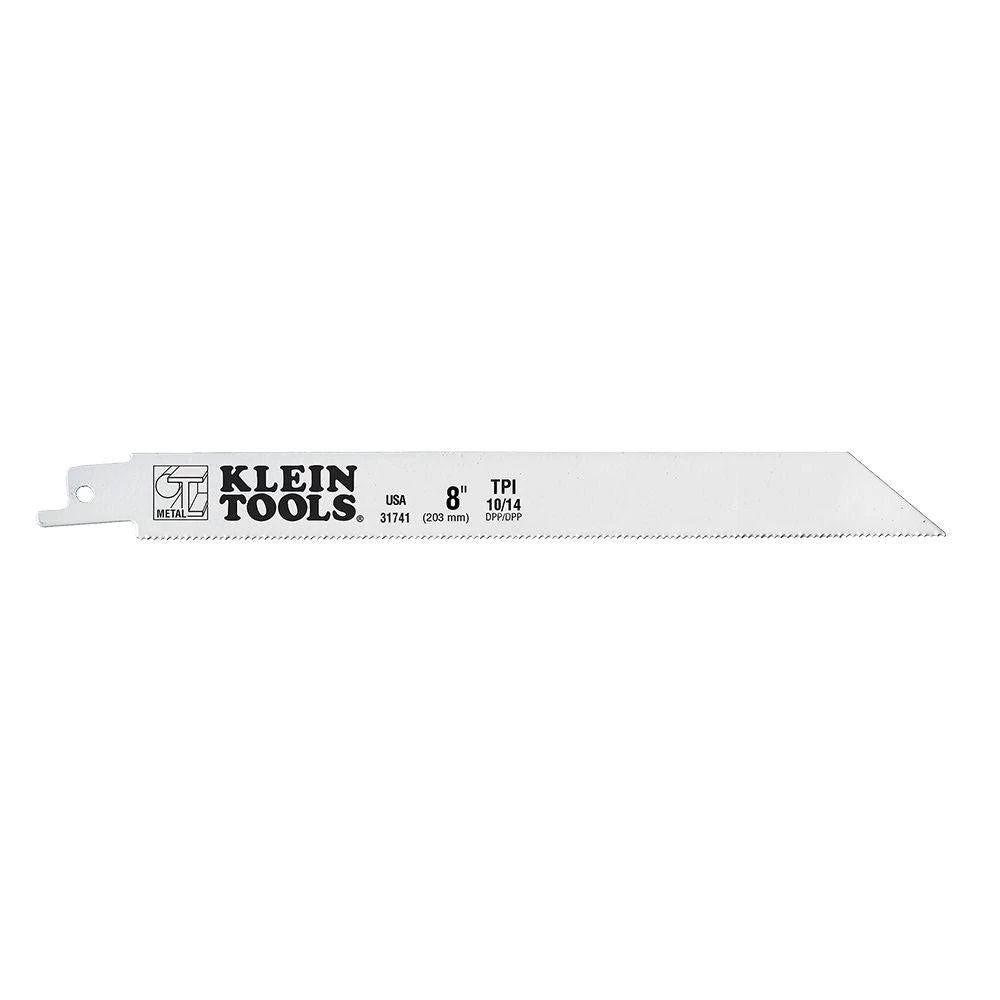 Klein Tools Reciprocating Saw Blades, 10/14 TPI, 8-Inch, 5-Pack, Model 31741*