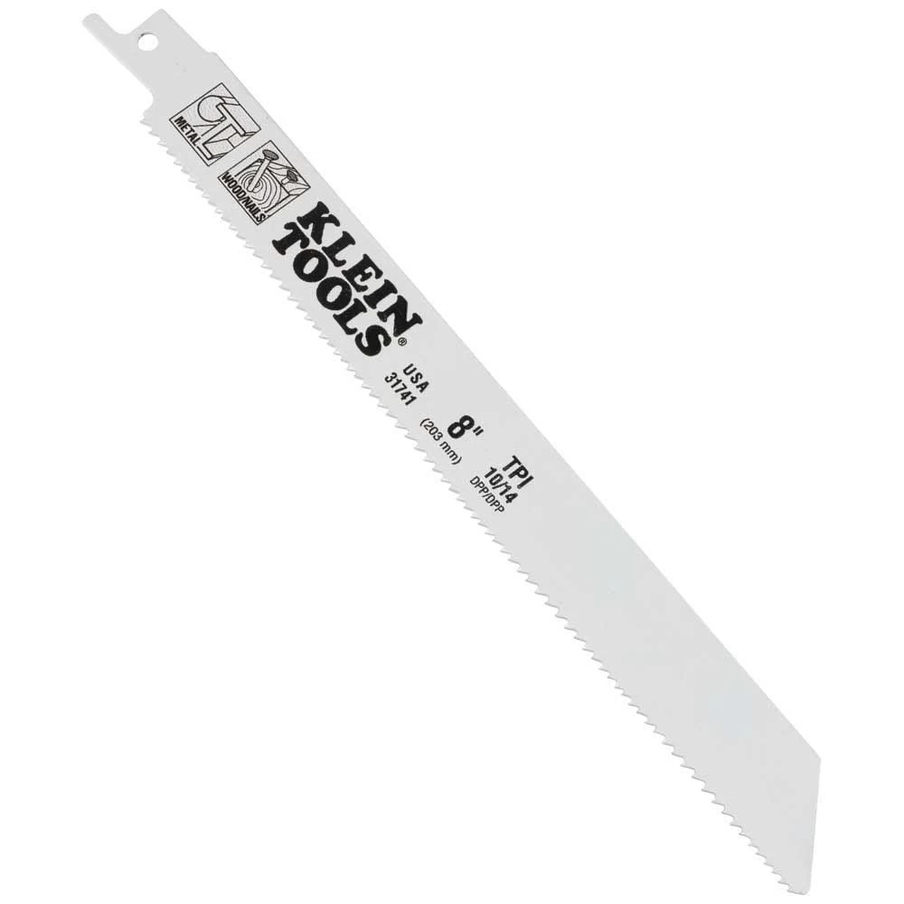 Klein Tools Reciprocating Saw Blades, 10/14 TPI, 8-Inch, 5-Pack, Model 31741* - Image 2