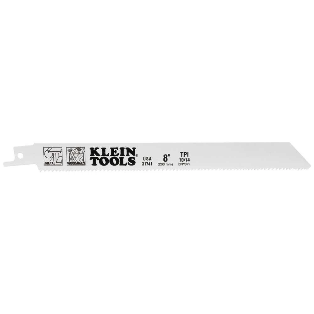 Klein Tools Reciprocating Saw Blades, 10/14 TPI, 8-Inch, 5-Pack, Model 31741* - Image 3