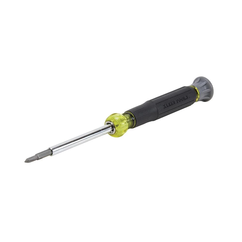 Klein Tools 4-in-1 Multi-Bit Electronics Screwdriver, Phillips, Slotted Bits, Model 32581 - Image 2