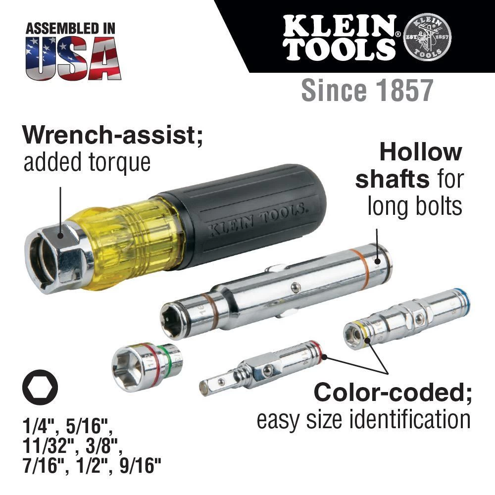 Klein Tools 7-in-1 Nut Driver, Model 32807MAG - Image 4