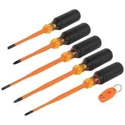 Klein Tools 6-Piece Slim-Tip Insulated Screwdriver Set, Model 33736INS*