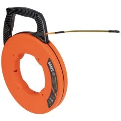Klein Tools Fiberglass Fish Tape With Spiral Steel Leader, 50-Foot, Model 56350*