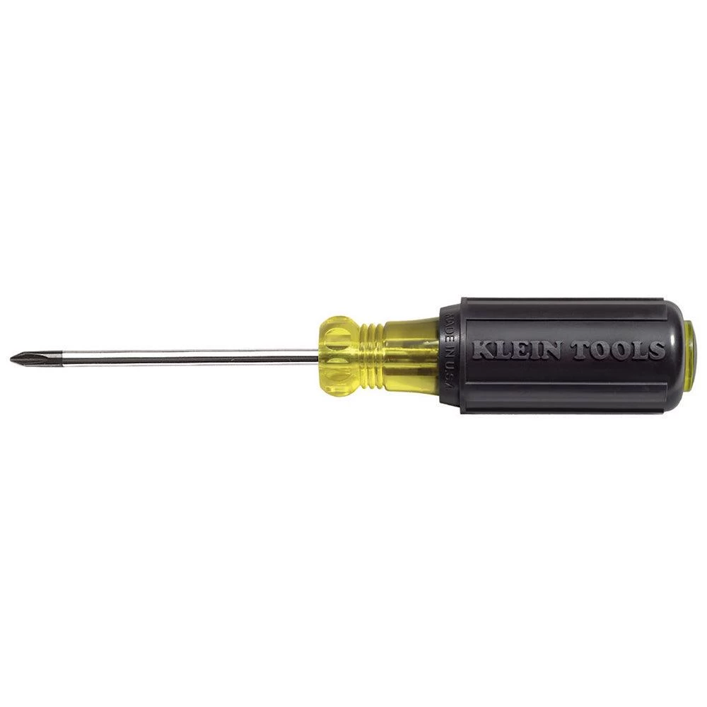 Klein Tools #1 Phillips Screwdriver, 3-Inch Round Shank, Model 603-3