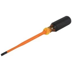 Klein Tools Slim-Tip Insulated Driver, 1/4" Cabinet, 6" Shank, Model 6926INS