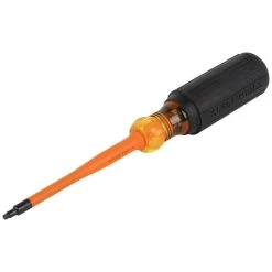 Klein Tools Slim-Tip 1000V Insulated Driver, #1 Square, 4" Shank, Model 6984INS