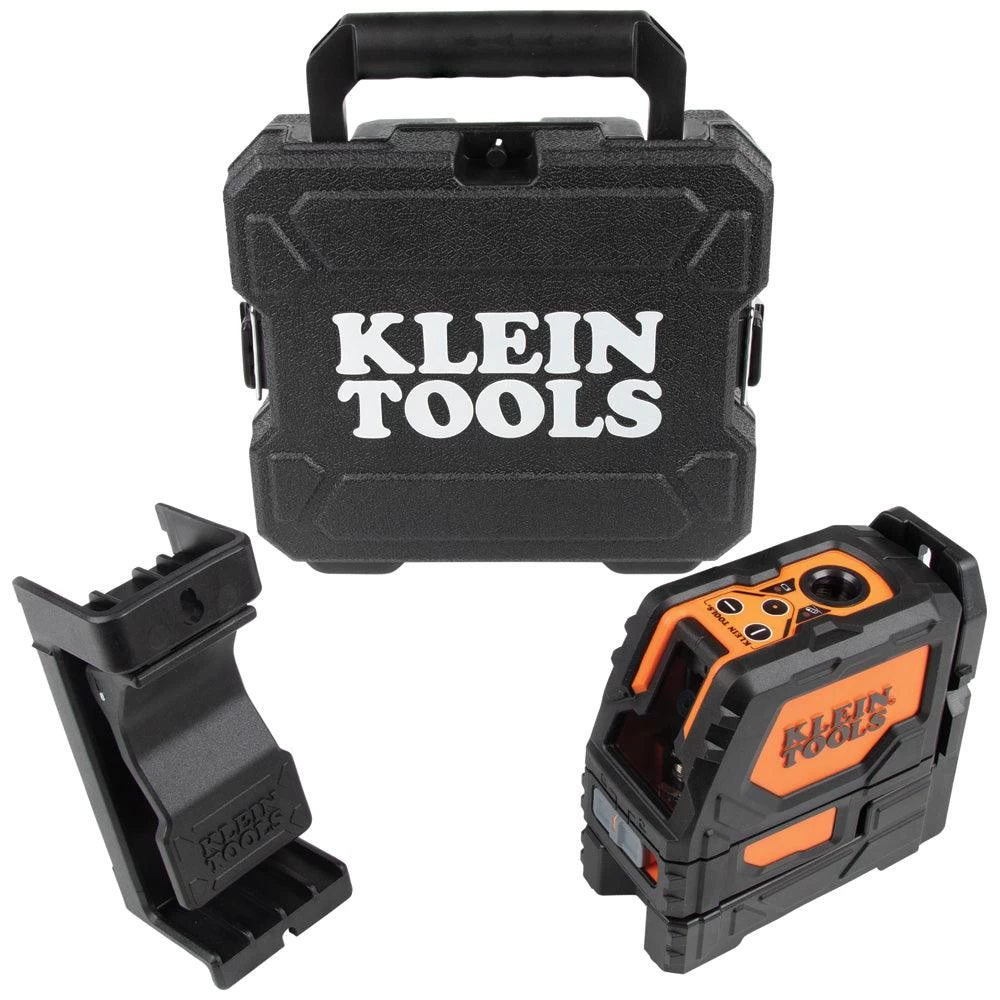 Klein Tools Laser Level, Self-Leveling Green Cross-Line And Red Plumb Spot, Model 93LCLG
