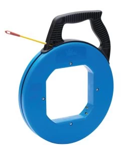 IDEAL 100' S-Class Fish Tape With Tuff-Grip Pro Case & Non-Conductive Eyelet, Model 31-087