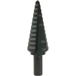 Greenlee Step Bit #4, Up To 7/8-Inch, Model GSB04