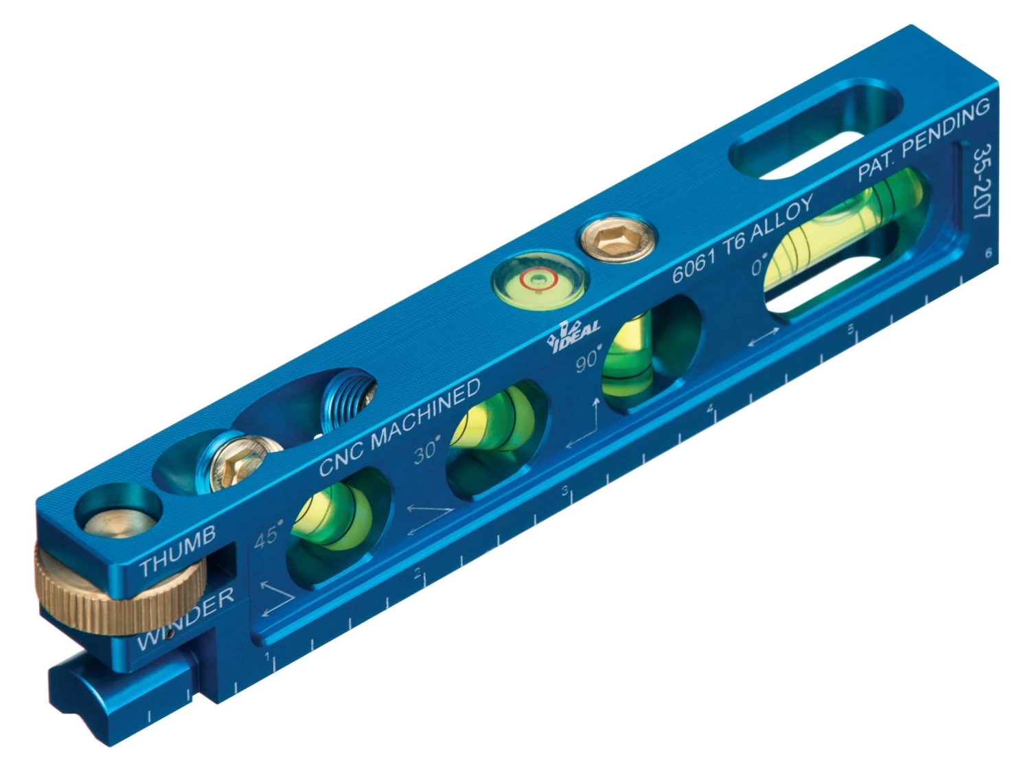 IDEAL Precision Level 6" 4+ Vials With Jaw, Model 35-207