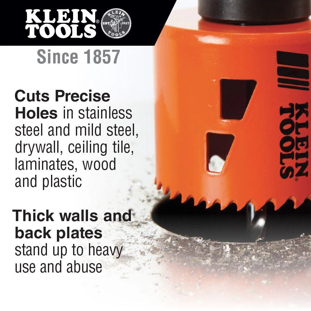 Klein Tools Bi-Metal Hole Saw, 2-3/4-Inch, Model 31944* - Image 2