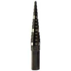 Klein Tools Step Drill Bit Double-Fluted #1, 1/8 To 1/2-Inch, Model KTSB01*