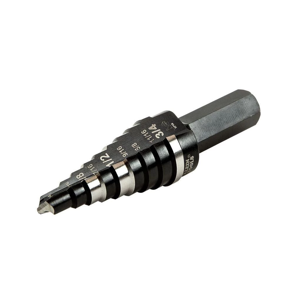 Klein Tools Step Drill Bit Double Fluted #3, 1/4 To 3/4-Inch, Model KTSB03* - Image 2